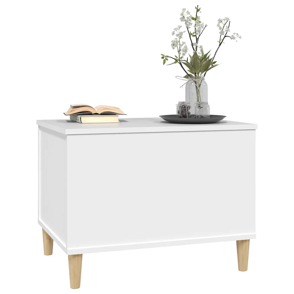 Tavolino da Salotto Bianco 60x44,5x45 cm in Legno Multistrato | homemem39