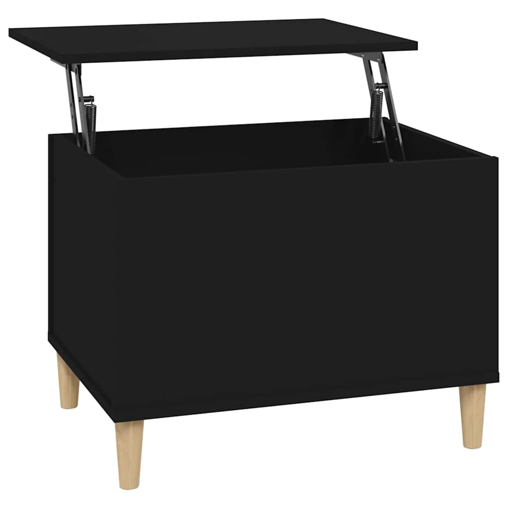Tavolino da Salotto Nero 60x44,5x45 cm in Legno Multistrato | homemem39