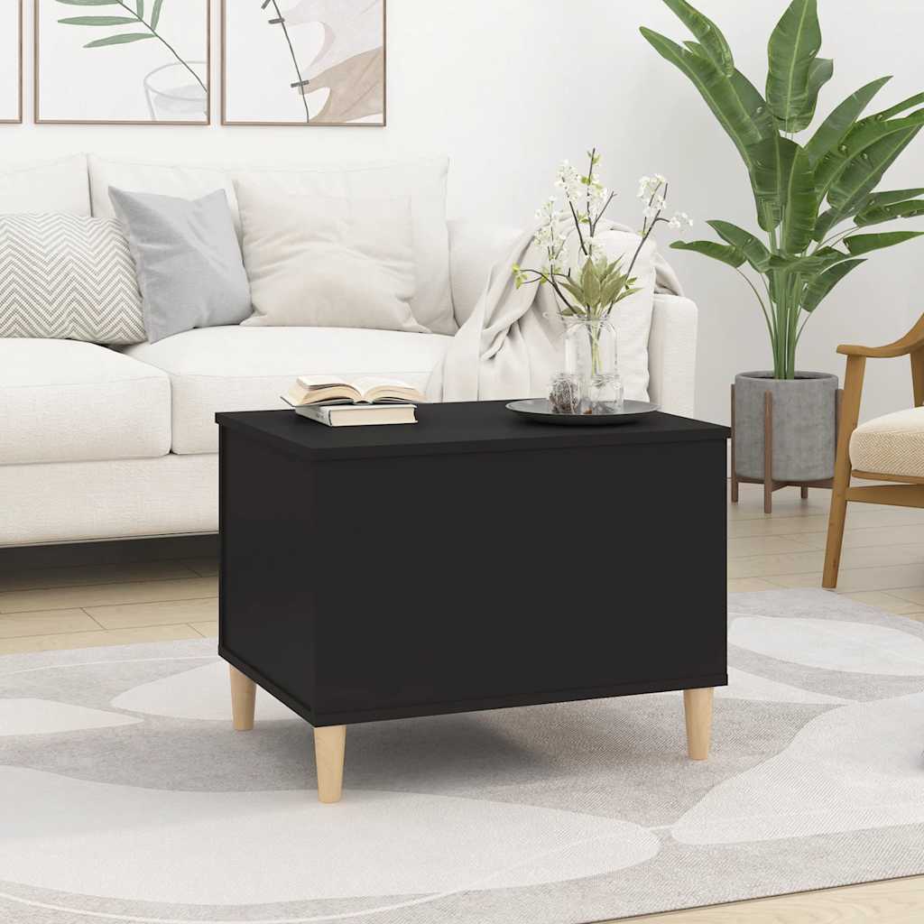 Tavolino da Salotto Nero 60x44,5x45 cm in Legno Multistrato | homemem39