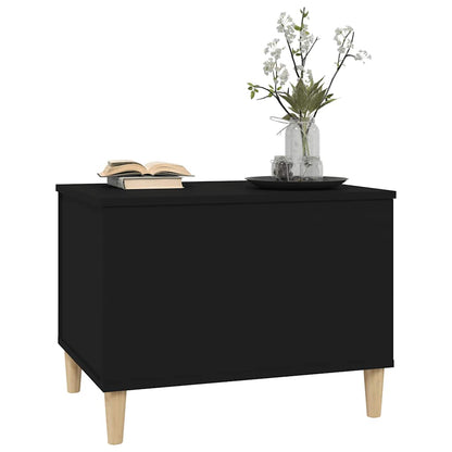Tavolino da Salotto Nero 60x44,5x45 cm in Legno Multistrato | homemem39