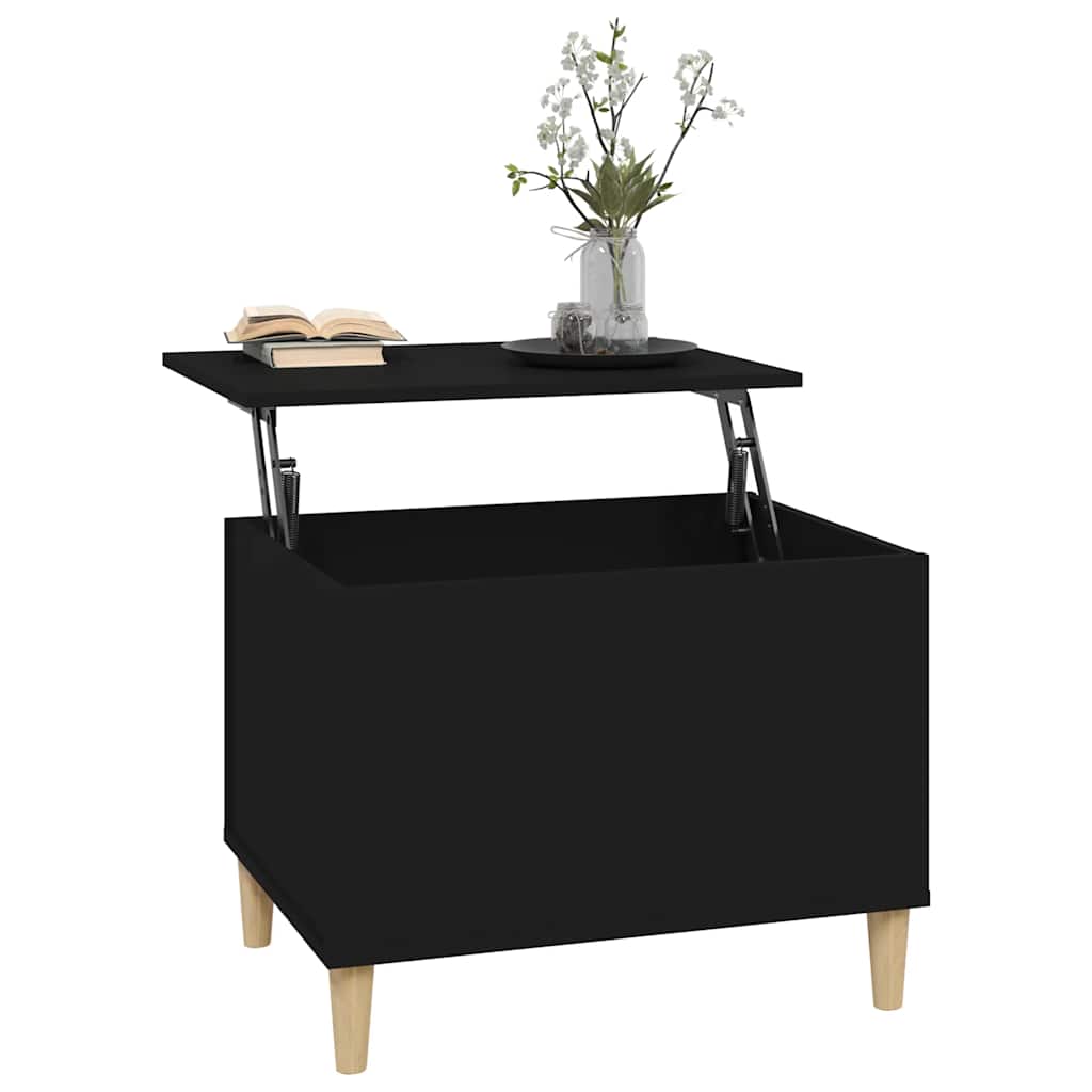 Tavolino da Salotto Nero 60x44,5x45 cm in Legno Multistrato | homemem39