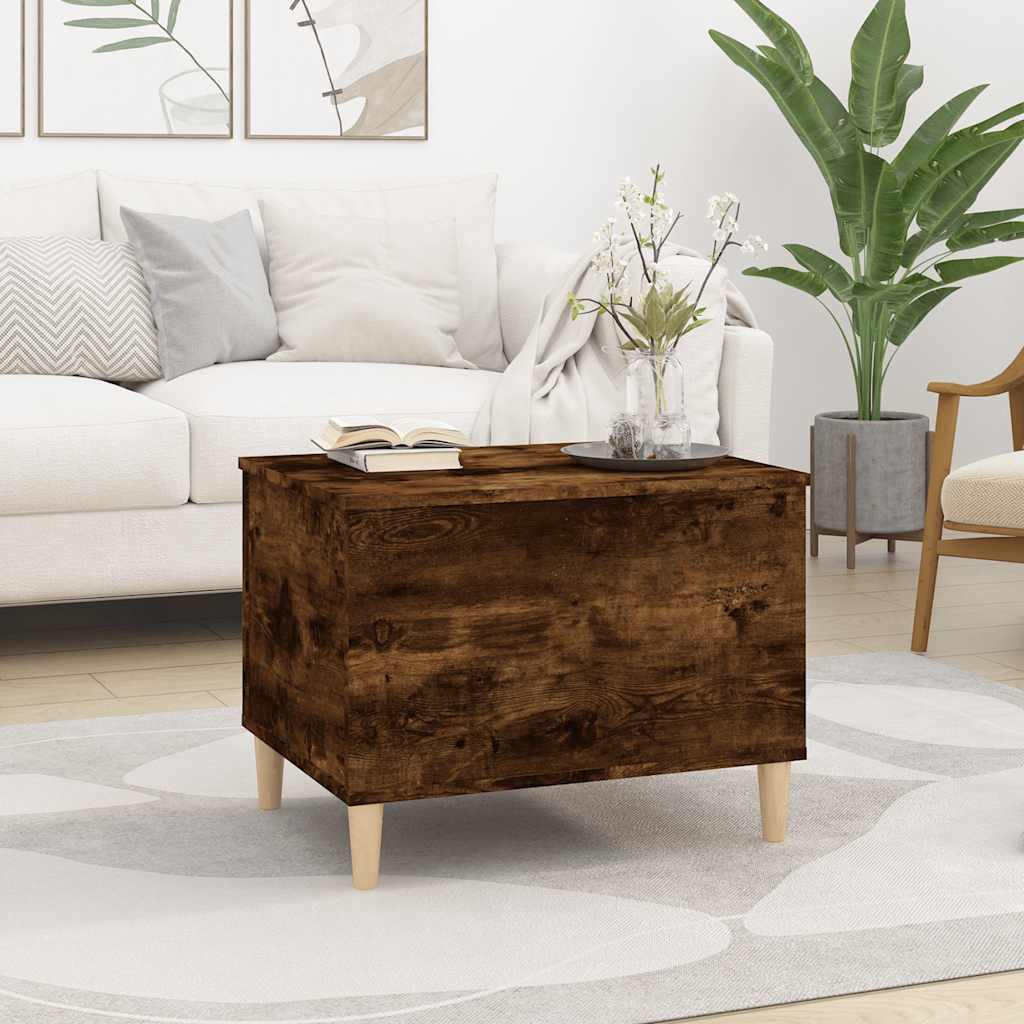 Tavolino da Salotto Rovere Fumo 60x44,5x45 cm Legno Multistrato | homemem39