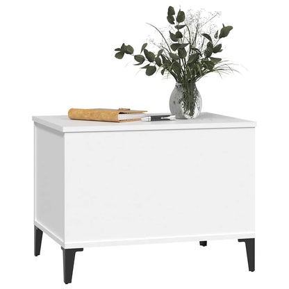 Tavolino da Salotto Bianco 60x44,5x45 cm in Legno Multistrato | homemem39