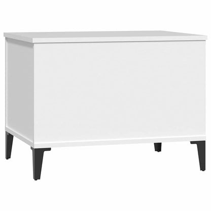 Tavolino da Salotto Bianco 60x44,5x45 cm in Legno Multistrato | homemem39