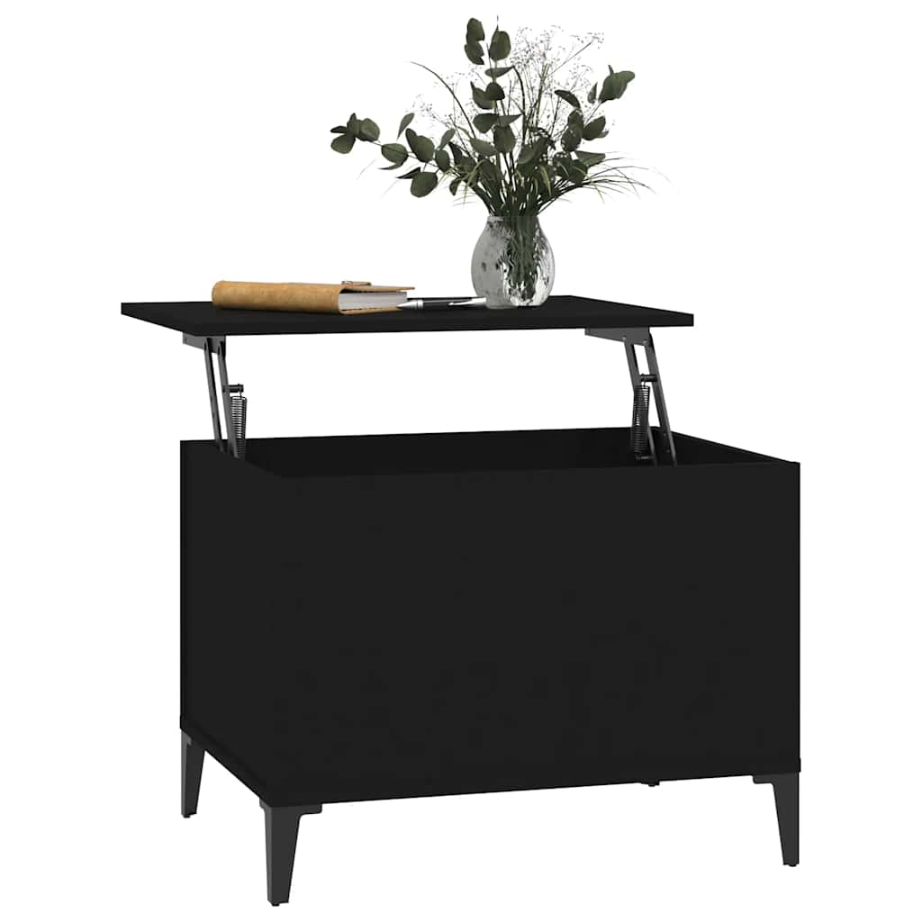 Tavolino da Salotto Nero 60x44,5x45 cm in Legno Multistrato | homemem39