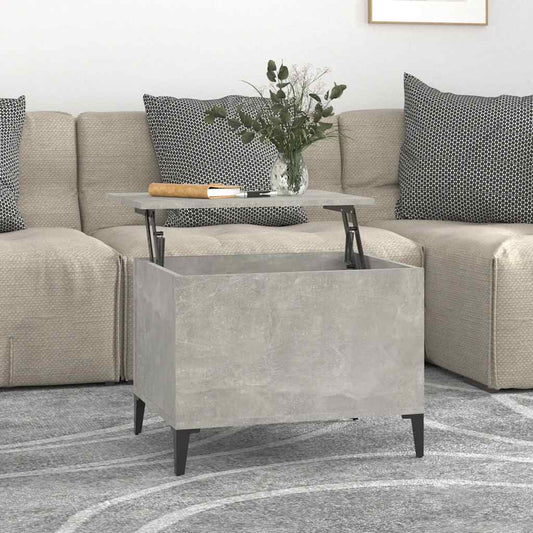 Tavolino Salotto Grigio Cemento 60x44,5x45 cm Legno Multistrato | homemem39
