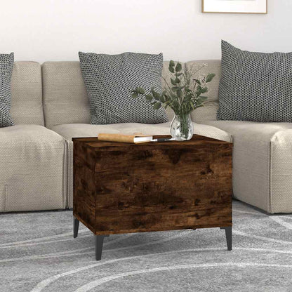Tavolino da Salotto Rovere Fumo 60x44,5x45 cm Legno Multistrato | homemem39