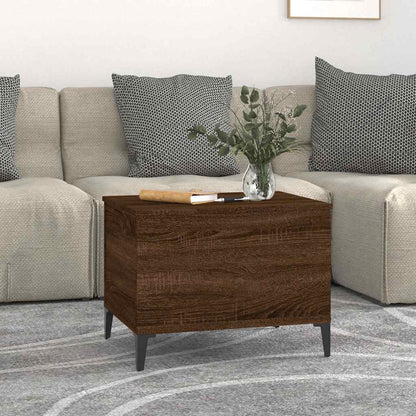 Tavolino Salotto Rovere Marrone 60x44,5x45 cm Legno Multistrato | homemem39