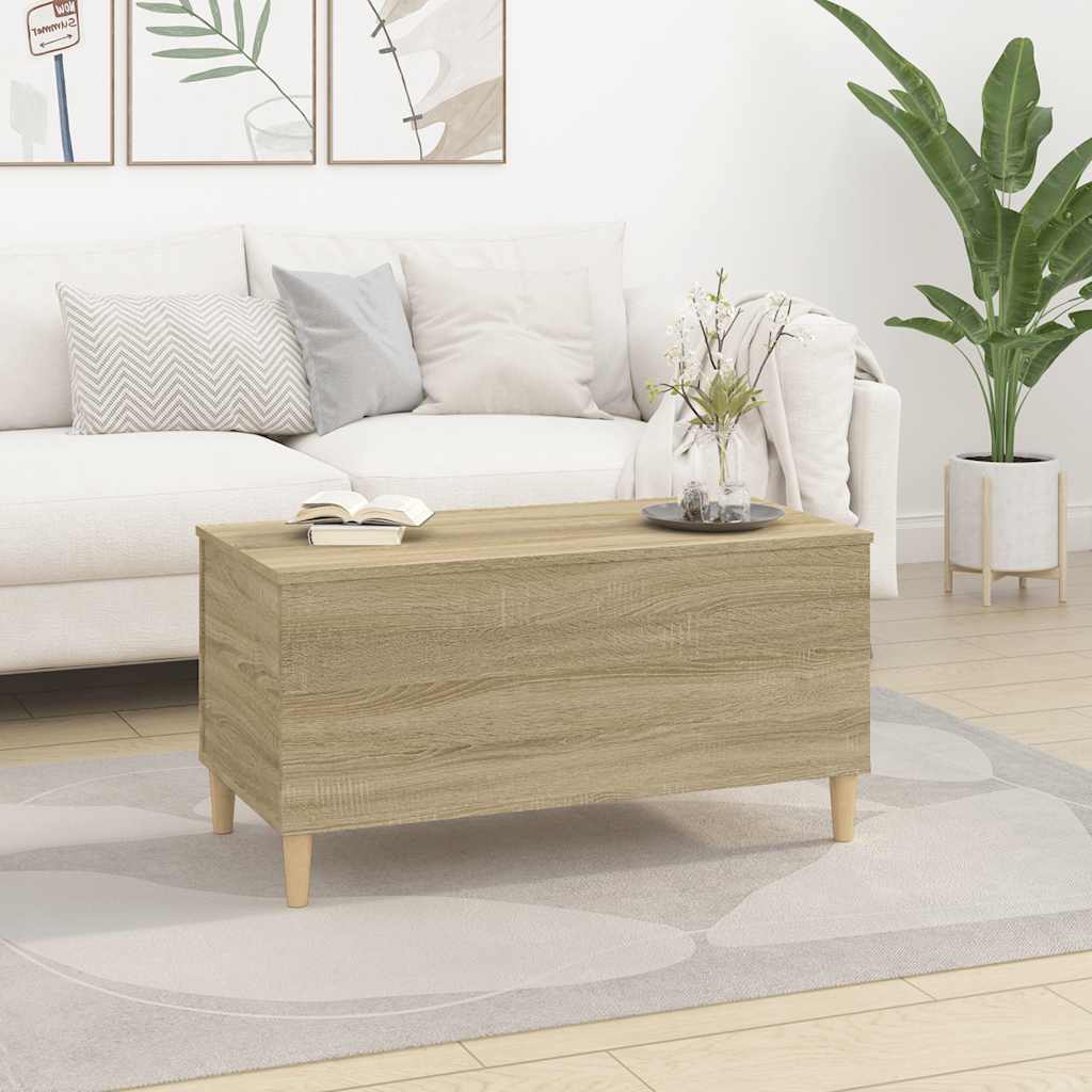 Tavolino Salotto Rovere Sonoma 90x44,5x45 cm Legno Multistrato | homemem39