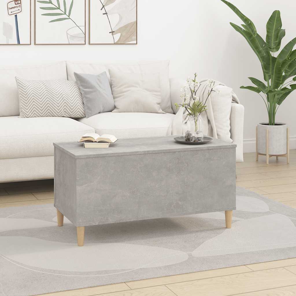 Tavolino Salotto Grigio Cemento 90x44,5x45 cm Legno Multistrato | homemem39