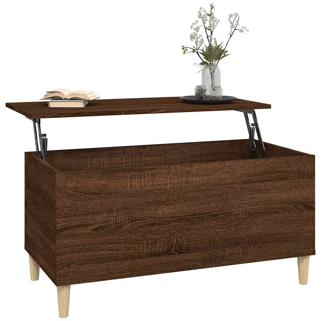 Tavolino Salotto Rovere Marrone 90x44,5x45 cm Legno Multistrato | homemem39