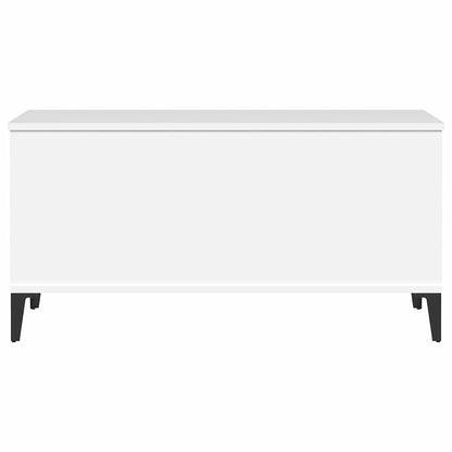 Tavolino da Salotto Bianco 90x44,5x45 cm in Legno Multistrato