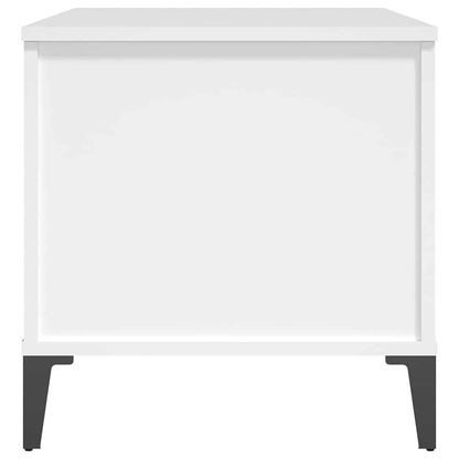 Tavolino da Salotto Bianco 90x44,5x45 cm in Legno Multistrato