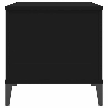 Tavolino da Salotto Nero 90x44,5x45 cm in Legno Multistrato