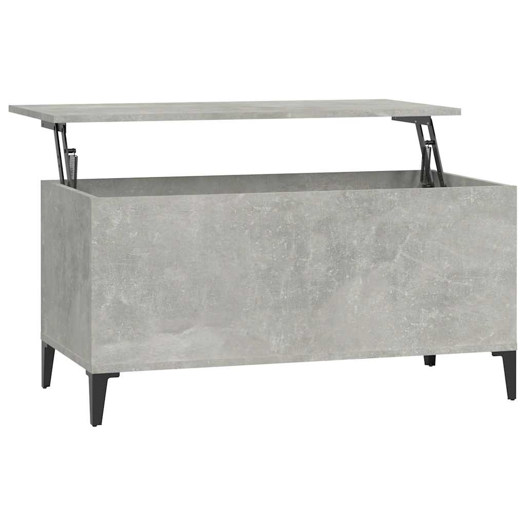 Tavolino Salotto Grigio Cemento 90x44,5x45 cm Legno Multistrato | homemem39