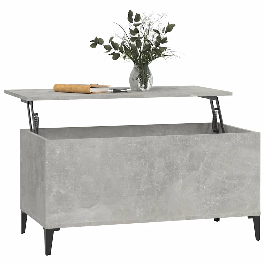 Tavolino Salotto Grigio Cemento 90x44,5x45 cm Legno Multistrato | homemem39