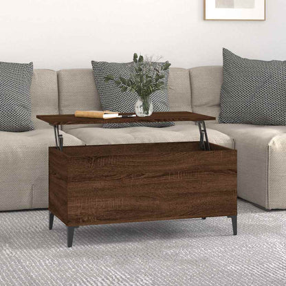 Tavolino Salotto Rovere Marrone 90x44,5x45 cm Legno Multistrato | homemem39