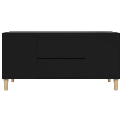 Mobile Porta TV Nero 102x44,5x50 cm in Legno Multistrato - homemem39