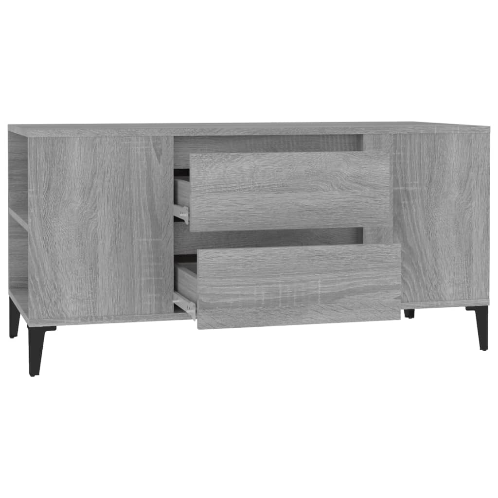 Mobile Porta TV Grigio Sonoma 102x44,5x50 cm Legno Multistrato - homemem39