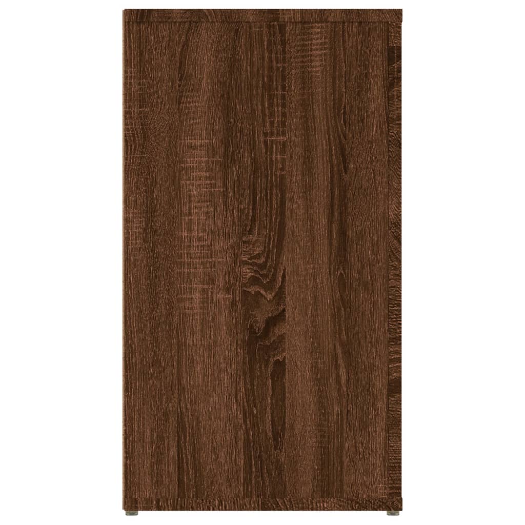 Credenza Rovere Marrone 100x33x59,5 cm in Legno Multistrato - homemem39
