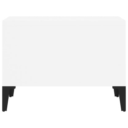 Tavolino da Salotto Bianco 60x50x36,5 cm in Legno Multistrato | homemem39