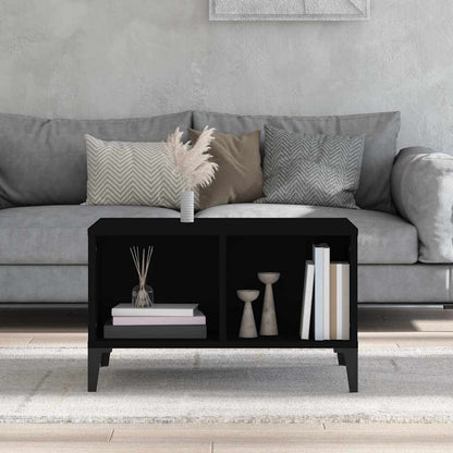 Tavolino da Salotto Nero 60x50x36,5 cm in Legno Multistrato | homemem39
