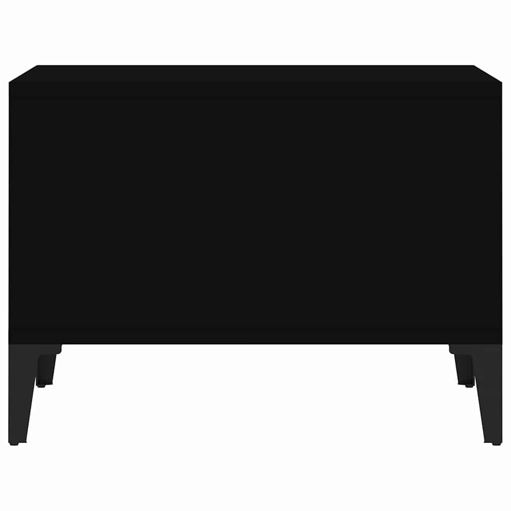 Tavolino da Salotto Nero 60x50x36,5 cm in Legno Multistrato | homemem39