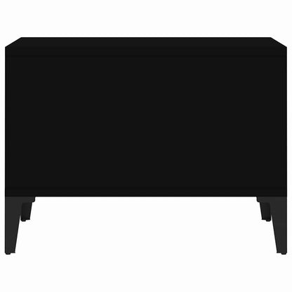 Tavolino da Salotto Nero 60x50x36,5 cm in Legno Multistrato | homemem39