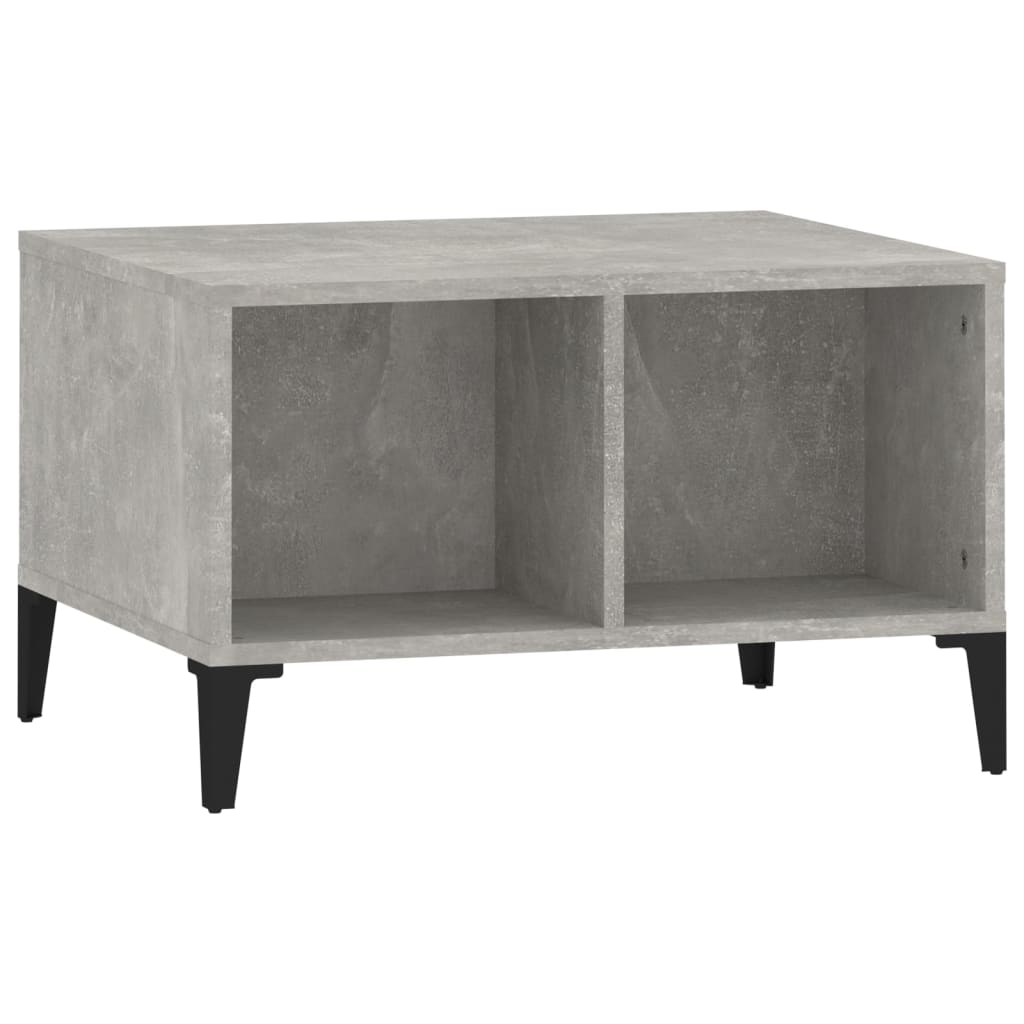 Tavolino Salotto Grigio Cemento 60x50x36,5 cm Legno Multistrato | homemem39
