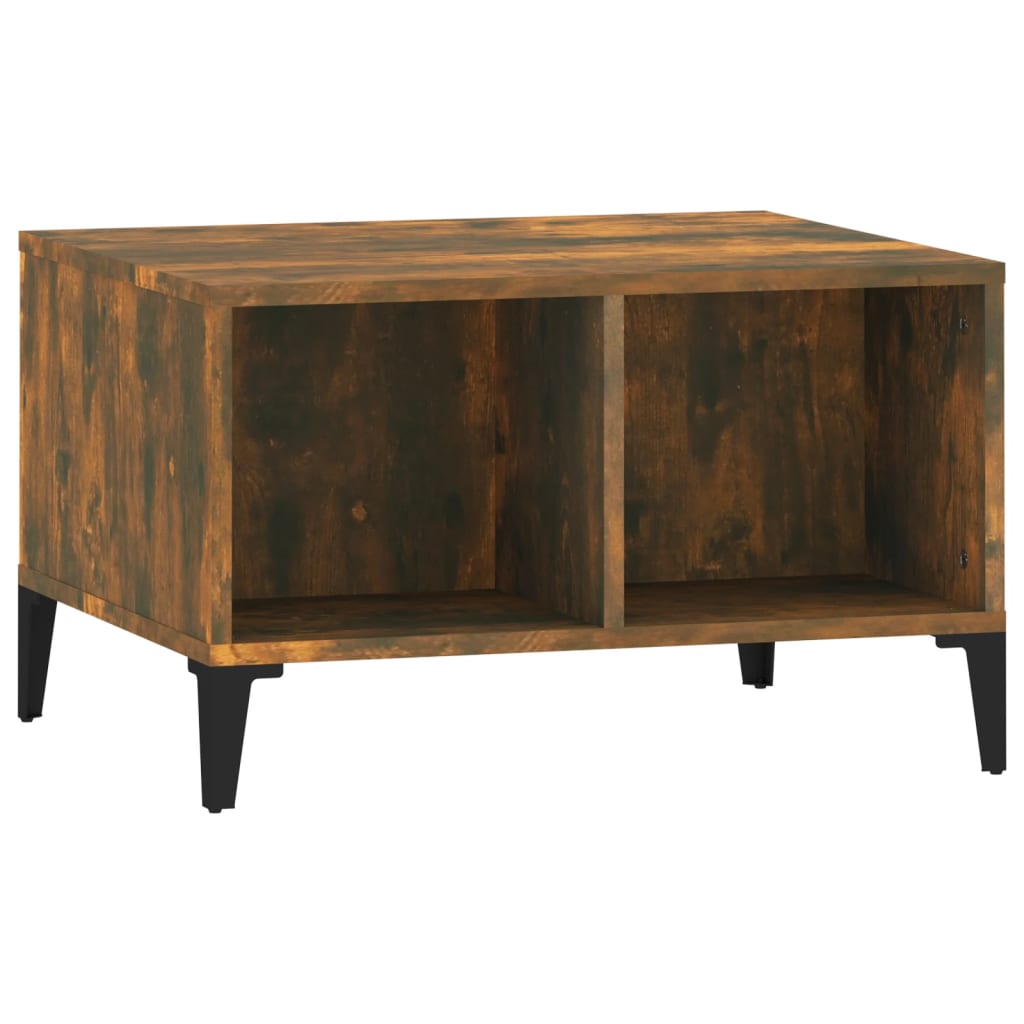 Tavolino da Salotto Rovere Fumo 60x50x36,5 cm Legno Multistrato | homemem39