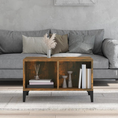 Tavolino da Salotto Rovere Fumo 60x50x36,5 cm Legno Multistrato | homemem39