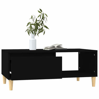 Tavolino da Salotto Nero 90x50x36,5 cm in Legno Multistrato