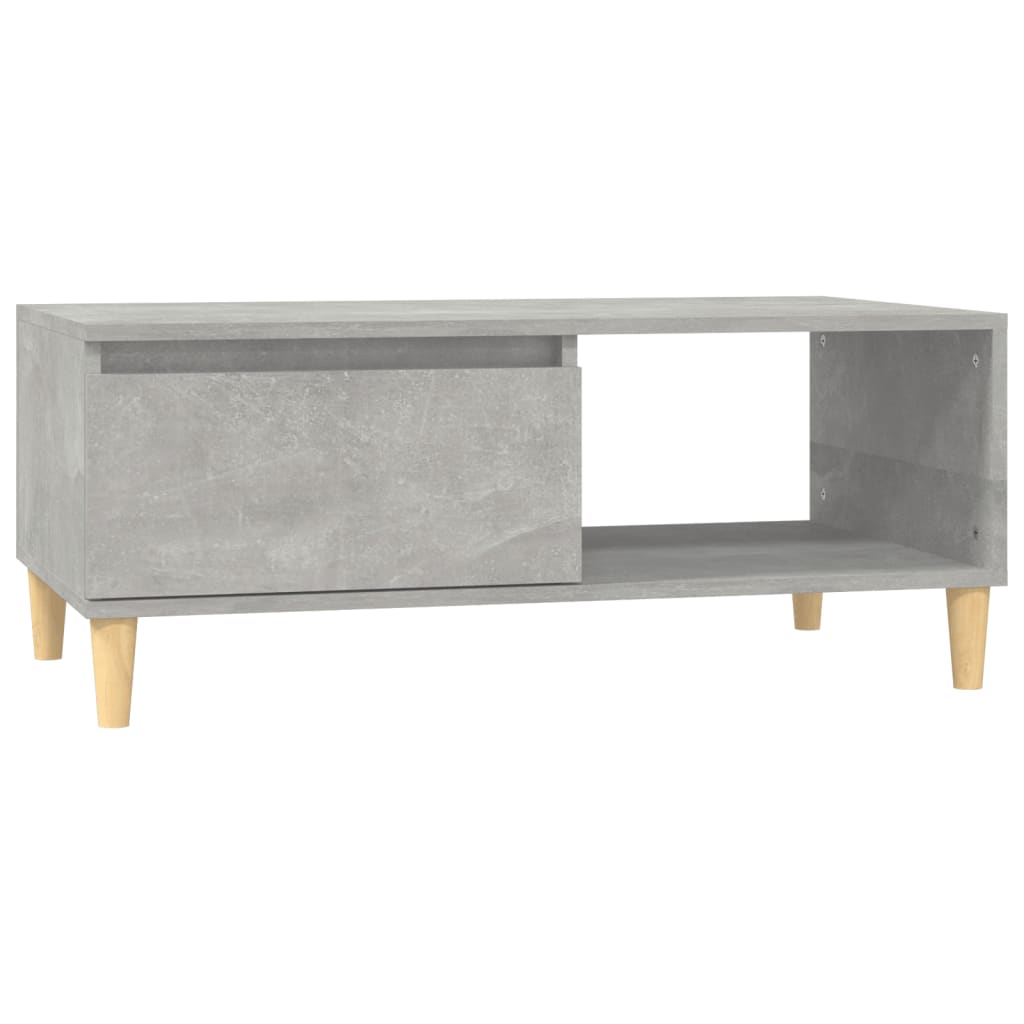 Tavolino Salotto Grigio Cemento 90x50x36,5 cm Legno Multistrato | homemem39