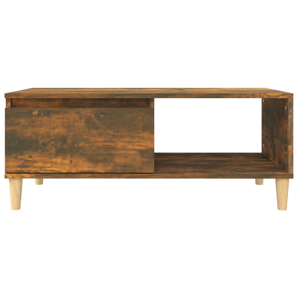 Tavolino da Salotto Rovere Fumo 90x50x36,5 cm Legno Multistrato | homemem39
