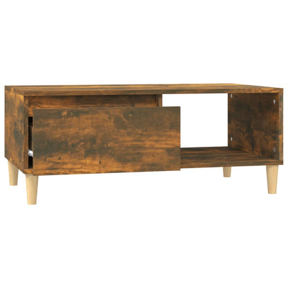 Tavolino da Salotto Rovere Fumo 90x50x36,5 cm Legno Multistrato | homemem39