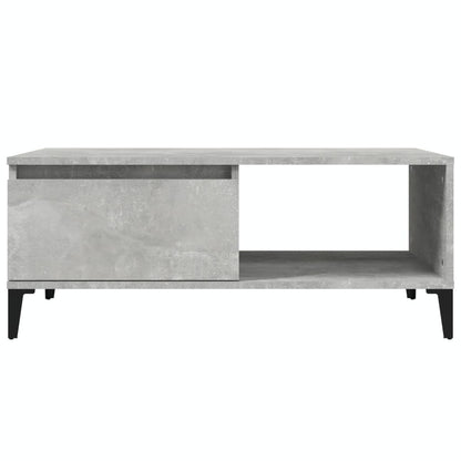 Tavolino Salotto Grigio Cemento 90x50x36,5 cm Legno Multistrato | homemem39