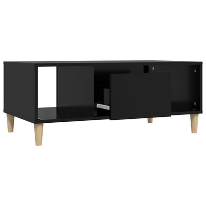 Tavolino da Salotto Nero 90x50x36,5 cm in Legno Multistrato | homemem39