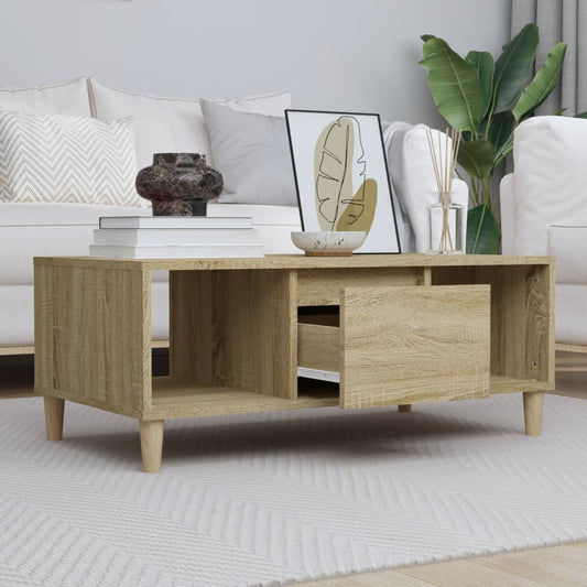 Tavolino Salotto Rovere Sonoma 90x50x36,5 cm Legno Multistrato | homemem39