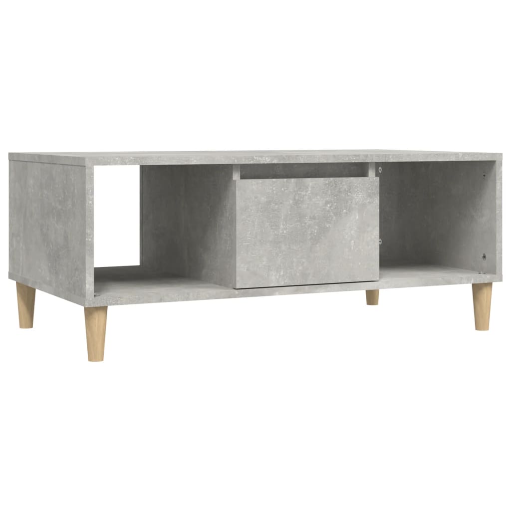 Tavolino Salotto Grigio Cemento 90x50x36,5 cm Legno Multistrato | homemem39