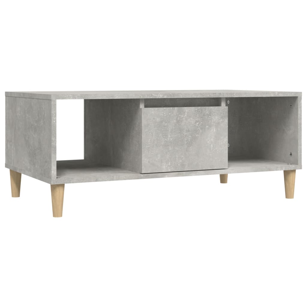 Tavolino Salotto Grigio Cemento 90x50x36,5 cm Legno Multistrato | homemem39