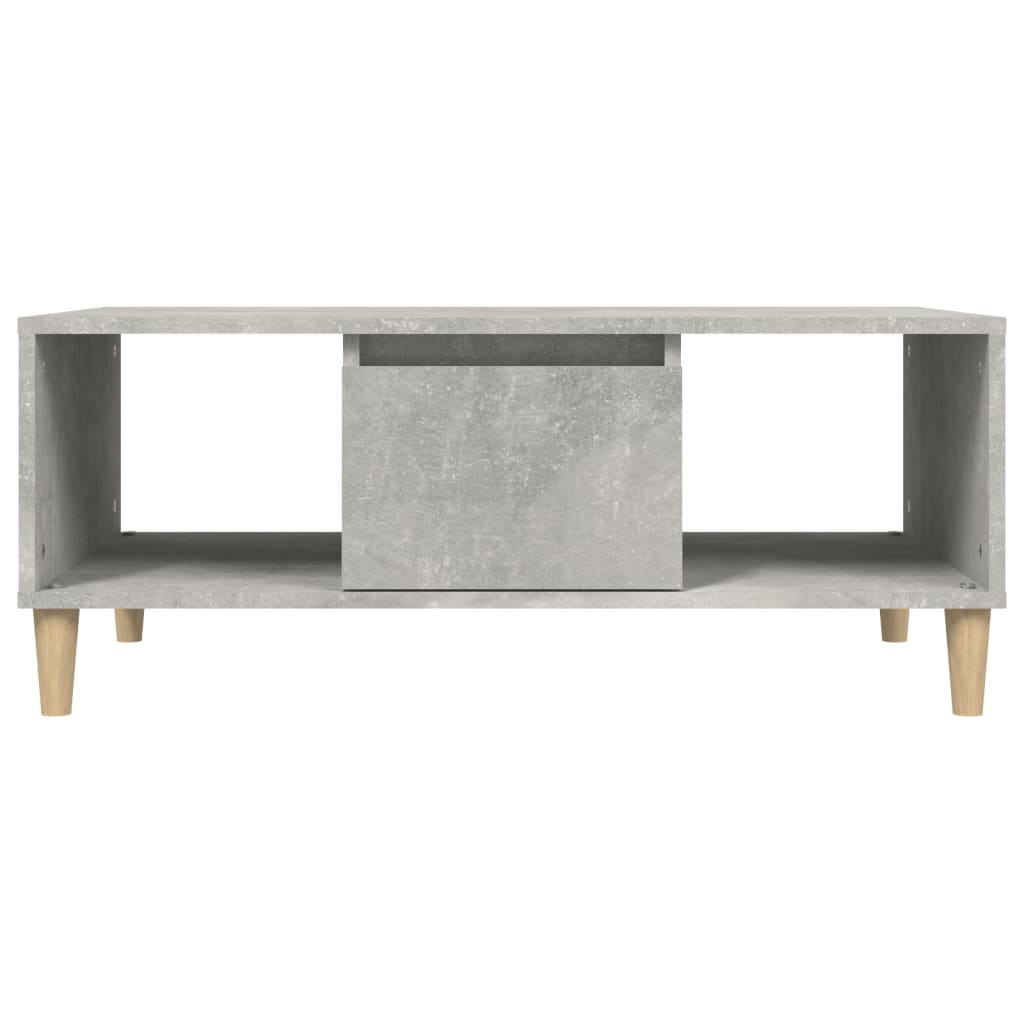 Tavolino Salotto Grigio Cemento 90x50x36,5 cm Legno Multistrato | homemem39