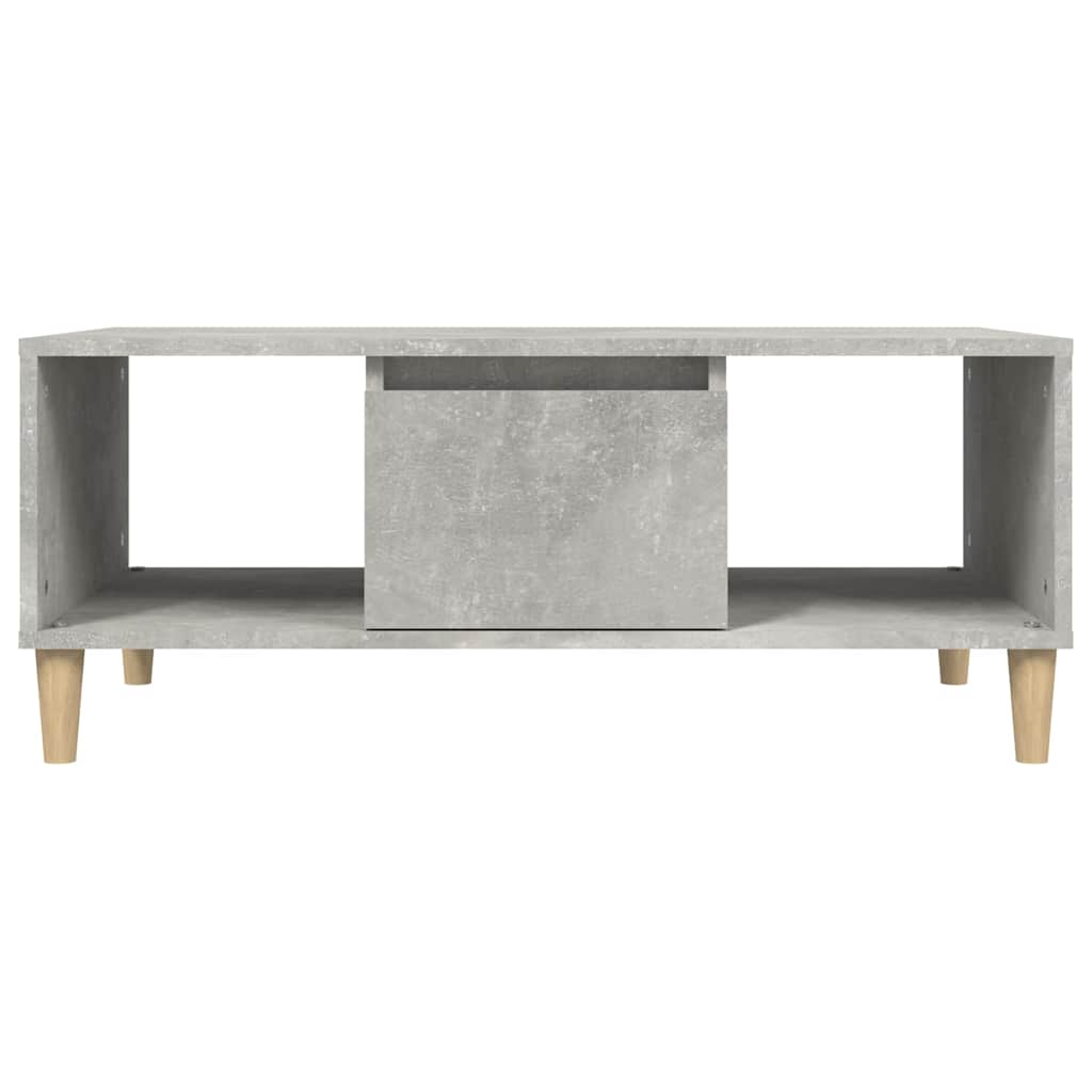 Tavolino Salotto Grigio Cemento 90x50x36,5 cm Legno Multistrato