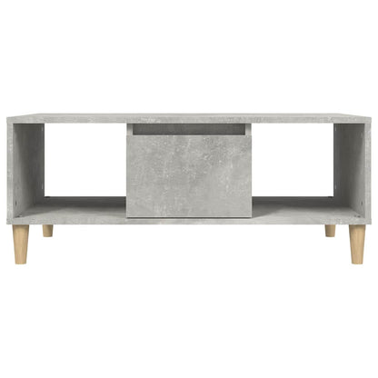 Tavolino Salotto Grigio Cemento 90x50x36,5 cm Legno Multistrato
