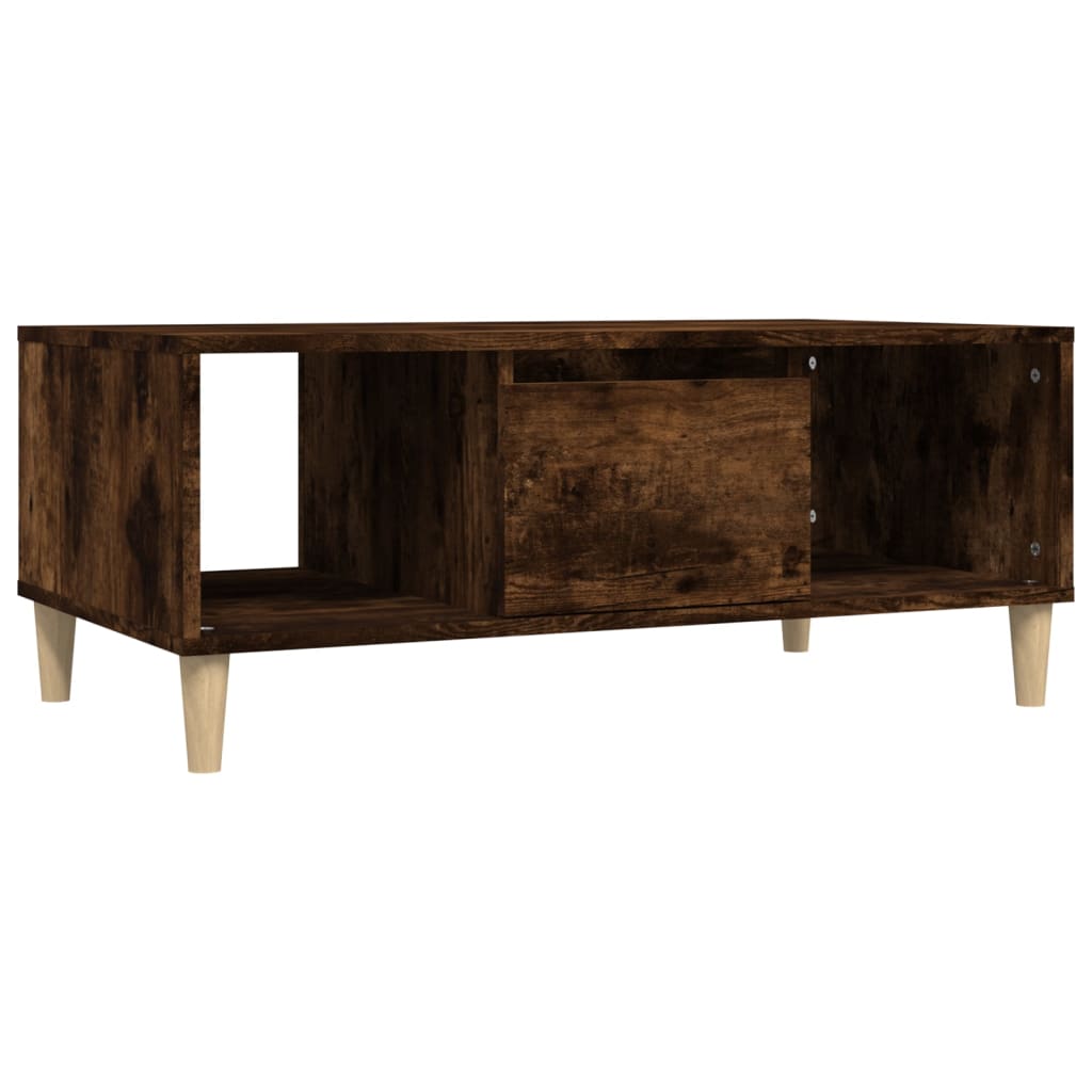 Tavolino da Salotto Rovere Fumo 90x50x36,5 cm Legno Multistrato | homemem39