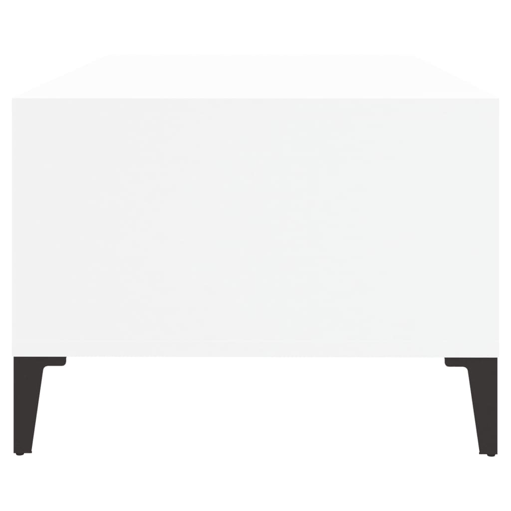 Tavolino da Salotto Bianco 90x50x36,5 cm in Legno Multistrato | homemem39