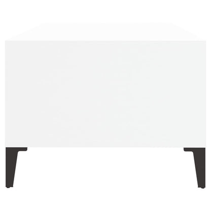 Tavolino da Salotto Bianco 90x50x36,5 cm in Legno Multistrato | homemem39