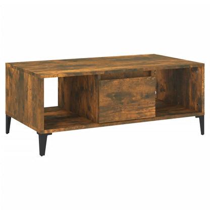 Tavolino da Salotto Rovere Fumo 90x50x36,5 cm Legno Multistrato | homemem39
