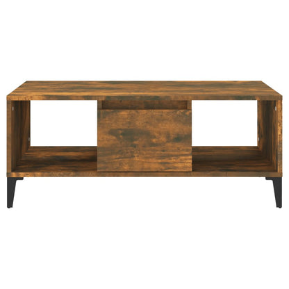 Tavolino da Salotto Rovere Fumo 90x50x36,5 cm Legno Multistrato | homemem39