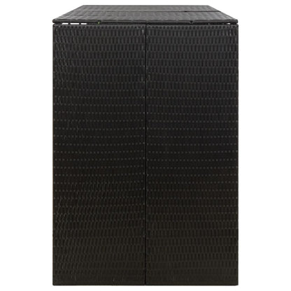 Copribidone Triplo Nero 207x80x117 cm in Polyrattan - homemem39