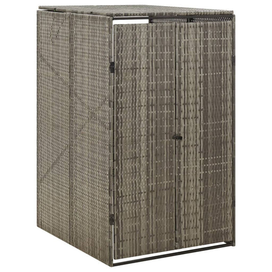 Copribidone Singolo Grigio 70x80x117 cm in Polyrattan